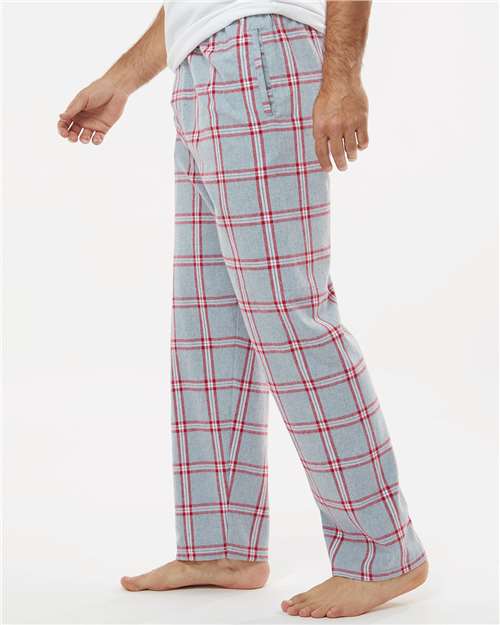 Boxercraft BM6624 Men's Harley Flannel Pants - Oxford Red Tomboy Plaid - model side