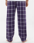 Boxercraft BM6624 Men's Harley Flannel Pants - Purple/ White Plaid - model back