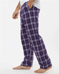 Boxercraft BM6624 Men's Harley Flannel Pants - Purple/ White Plaid - model side