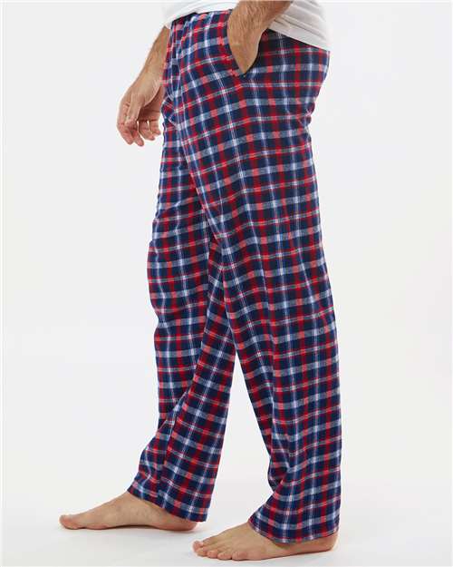 Boxercraft BM6624 Men's Harley Flannel Pants - Red Blue Plaid - model side