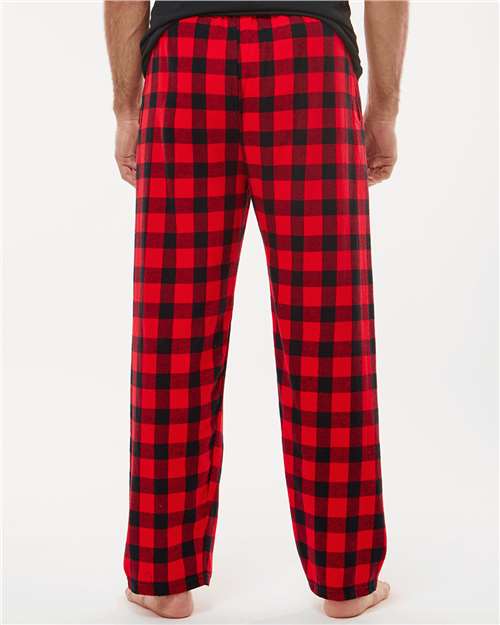Boxercraft BM6624 Men's Harley Flannel Pants - Red/ Black Buffalo - model back