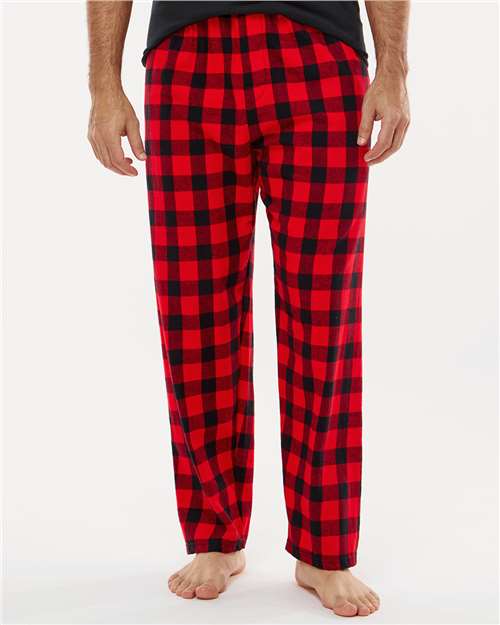 Boxercraft BM6624 Men's Harley Flannel Pants - Red/ Black Buffalo - model front