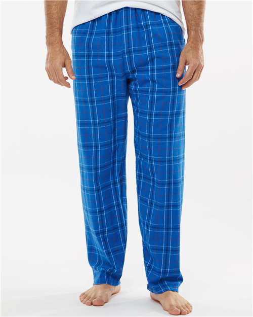 Boxercraft BM6624 Men's Harley Flannel Pants - Royal Field Day Plaid - model front