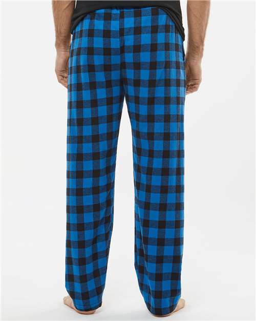 Boxercraft BM6624 Men's Harley Flannel Pants - Royal/ Black Buffalo - model back