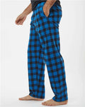 Boxercraft BM6624 Men's Harley Flannel Pants - Royal/ Black Buffalo - model side