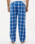 Boxercraft BM6624 Men's Harley Flannel Pants - Royal/ Silver Plaid - model back