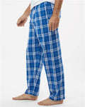 Boxercraft BM6624 Men's Harley Flannel Pants - Royal/ Silver Plaid - model side