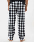 Boxercraft BM6624 Men's Harley Flannel Pants - Black/ White Buffalo Plaid - model back