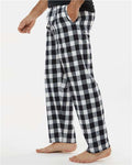 Boxercraft BM6624 Men's Harley Flannel Pants - Black/ White Buffalo Plaid - model side