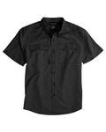 DRI DUCK 4445 Men's Crossroad Woven Short Sleeve Shirt - Charcoal - front