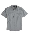 DRI DUCK 4445 Men's Crossroad Woven Short Sleeve Shirt - Grey - front