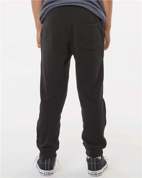 Independent Trading Co. PRM16PNT Youth Lightweight Special Blend Sweatpants - Black - model back