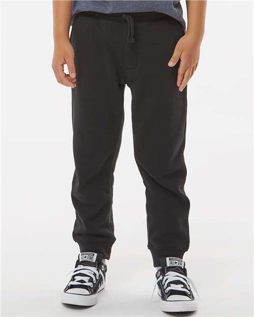 Independent Trading Co. PRM16PNT Youth Lightweight Special Blend Sweatpants - Black - model front