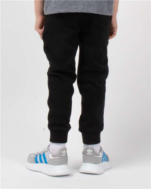 Independent Trading Co. PRM11PNT Toddler Lightweight Special Blend Sweatpants - Black - model back