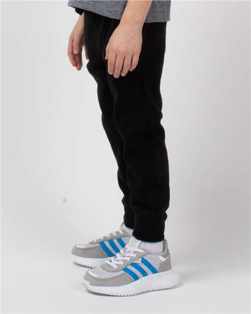 Independent Trading Co. PRM11PNT Toddler Lightweight Special Blend Sweatpants - Black - model side