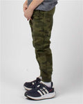 Independent Trading Co. PRM11PNT Toddler Lightweight Special Blend Sweatpants - Forest Camo Heather - model side