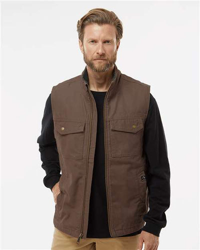 DRI DUCK 5068 Men's Trek Canyon Cloth Vest - Tobacco - model front