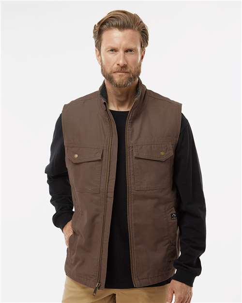 DRI DUCK 5068 Men's Trek Canyon Cloth Vest - Tobacco - model front