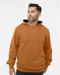 DRI DUCK 7035 Men's Woodland Fleece Hooded Pullover - Saddle - model front