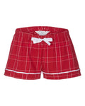 Boxercraft BW6501 Women's Flannel Shorts - Crimson Field Day Plaid - front