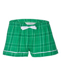 Boxercraft BW6501 Women's Flannel Shorts - Kelly Field Day Plaid - front