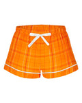Boxercraft BW6501 Women's Flannel Shorts - Orange Field Day Plaid - front