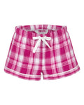 Boxercraft BW6501 Women's Flannel Shorts - Orchid Sophia Plaid - front