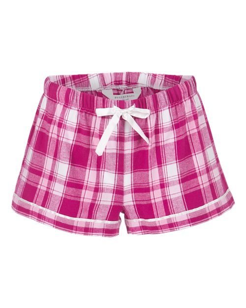 Boxercraft BW6501 Women's Flannel Shorts - Orchid Sophia Plaid - front