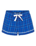 Boxercraft BW6501 Women's Flannel Shorts - Royal Field Day Plaid - front