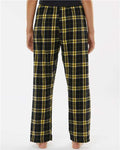 Boxercraft BW6620 Women's Haley Flannel Pants - Black/ Gold - model back