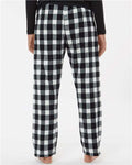 Boxercraft BW6620 Women's Haley Flannel Pants - Black/ White Buffalo Plaid - model back