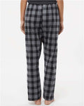 Boxercraft BW6620 Women's Haley Flannel Pants - Charcoal/ Black Buffalo - model back