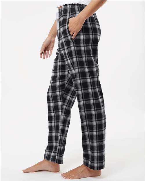Boxercraft BW6620 Women's Haley Flannel Pants - Heritage Black Plaid - model side