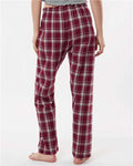 Boxercraft BW6620 Women's Haley Flannel Pants - Heritage Maroon Plaid - model back