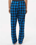 Boxercraft BW6620 Women's Haley Flannel Pants - Royal/ Black Buffalo - model back