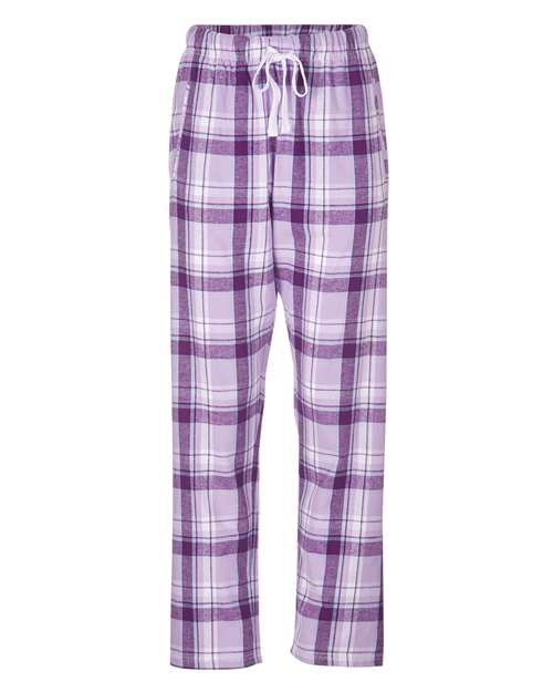 Boxercraft BW6620 Women's Haley Flannel Pants - Lavender Sophia Plaid - front