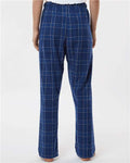 Boxercraft BW6620 Women's Haley Flannel Pants - Navy Field Day Plaid - model back