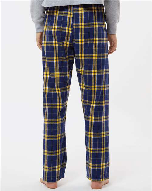 Boxercraft BW6620 Women's Haley Flannel Pants - Navy/ Gold - model back