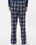 Boxercraft BW6620 Women's Haley Flannel Pants - Navy/ Silver Plaid - model back