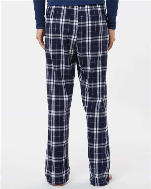Boxercraft BW6620 Women's Haley Flannel Pants - Navy/ Silver Plaid - model back