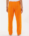 Boxercraft BW6620 Women's Haley Flannel Pants - Orange Field Day Plaid - model back