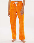 Boxercraft BW6620 Women's Haley Flannel Pants - Orange Field Day Plaid - model front