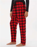 Boxercraft BW6620 Women's Haley Flannel Pants - Red/ Black Buffalo - model side