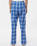 Boxercraft BW6620 Women's Haley Flannel Pants - Royal/ Silver Plaid - model back