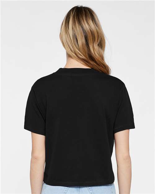 LAT 3518 Women's Boxy Tee - Blended Black - model back