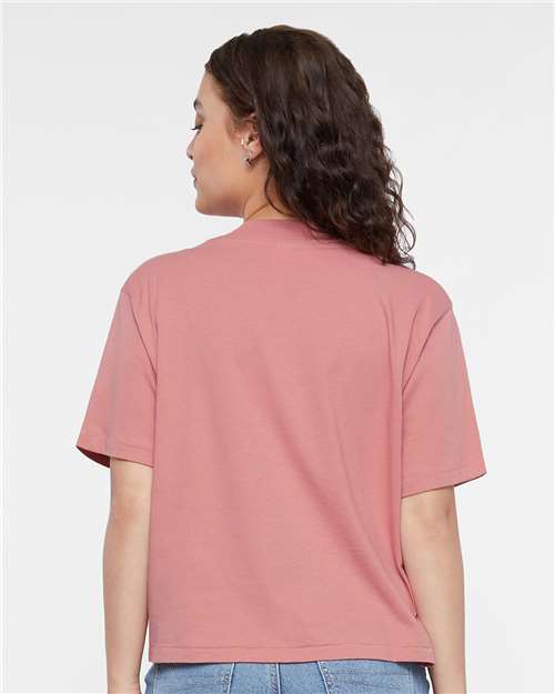 LAT 3518 Women's Boxy Tee - Mauvelous - model back