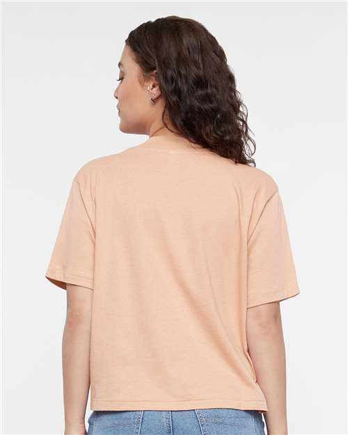 LAT 3518 Women's Boxy Tee - Peachy - model back