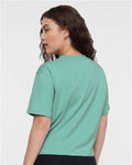 LAT 3518 Women's Boxy Tee - Saltwater - model back