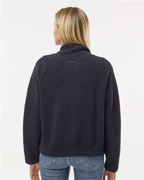 Boxercraft BW8501 Women's Everest Half-Zip Pullover - Black - model back