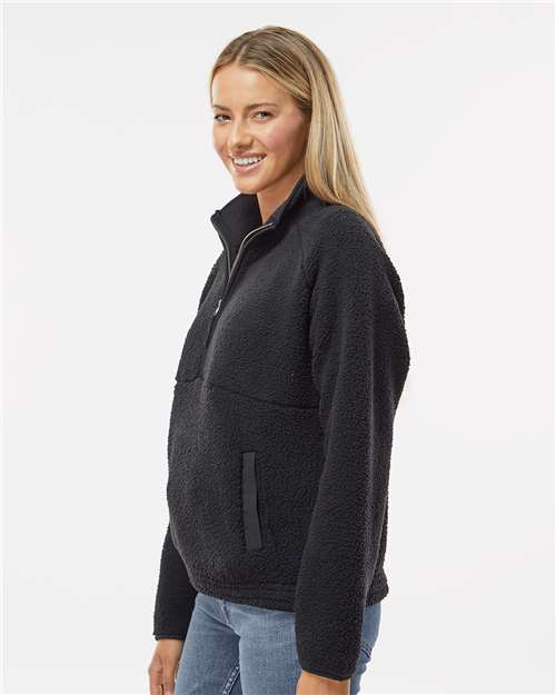 Boxercraft BW8501 Women's Everest Half-Zip Pullover - Black - model side
